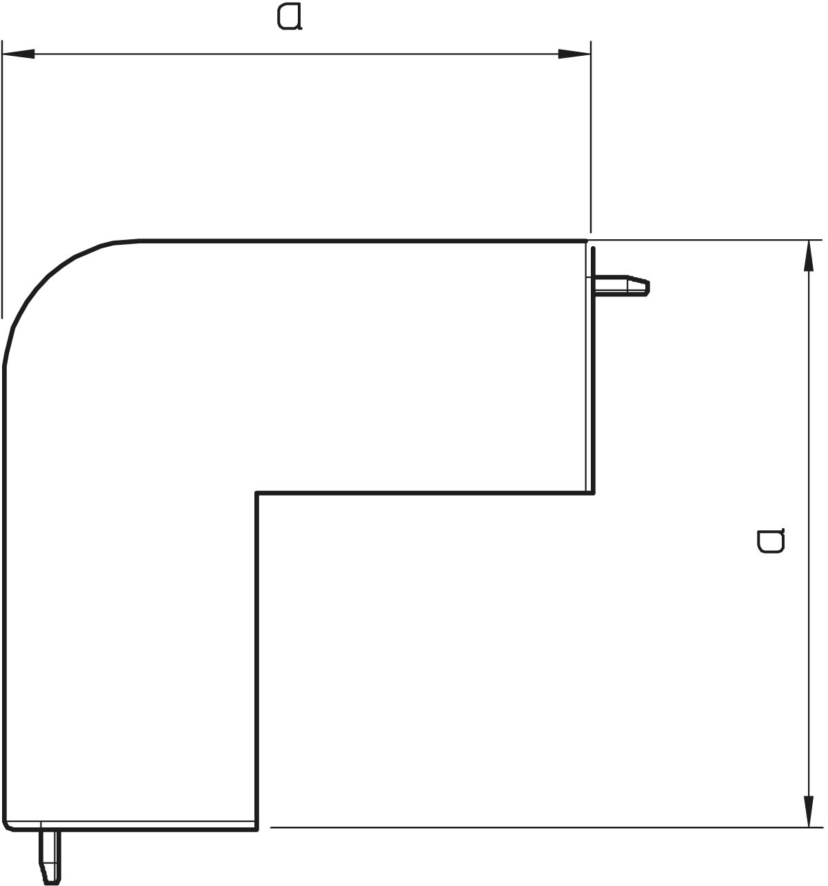 OBO Bettermann Vertr Außeneckhaube 60x90mm WDK HA60090RW