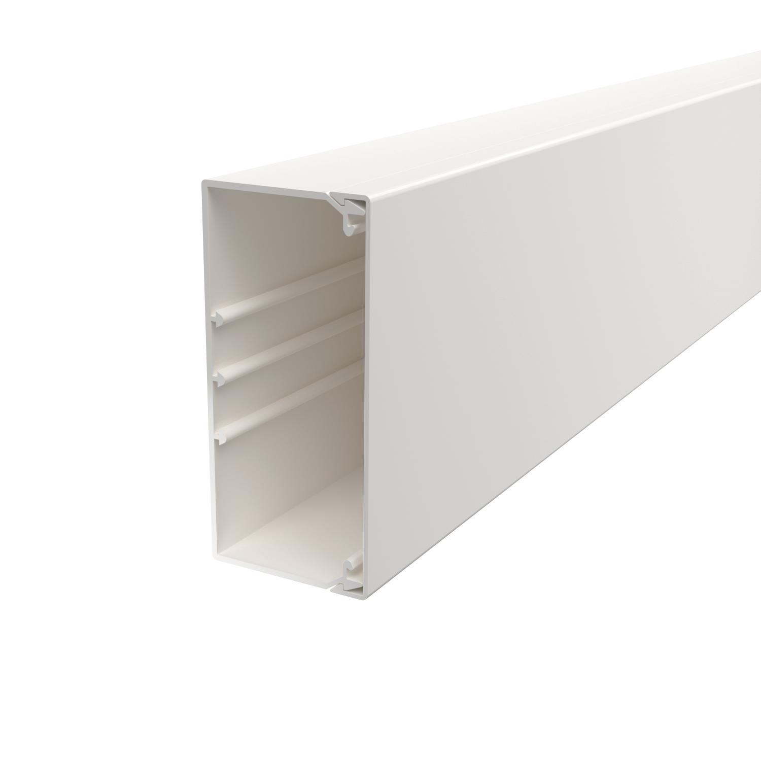2 M OBO Bettermann Vertr Wand+Deckenkanal m.Obert. 60x130mm,PVC WDK60130RW