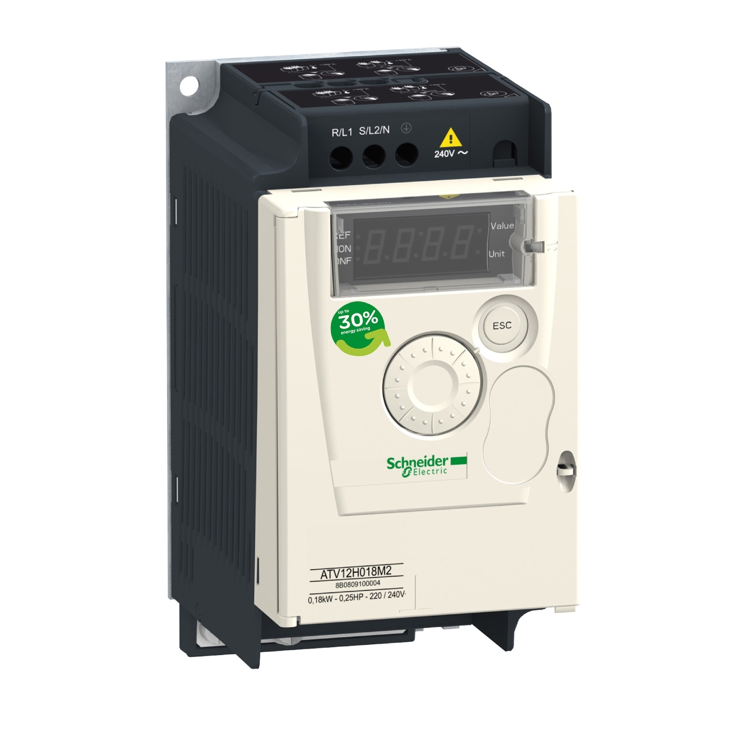 Schneider Electric Frequenzumrichter 1ph. 0,37kW 230V IP20 ATV12H037M2
