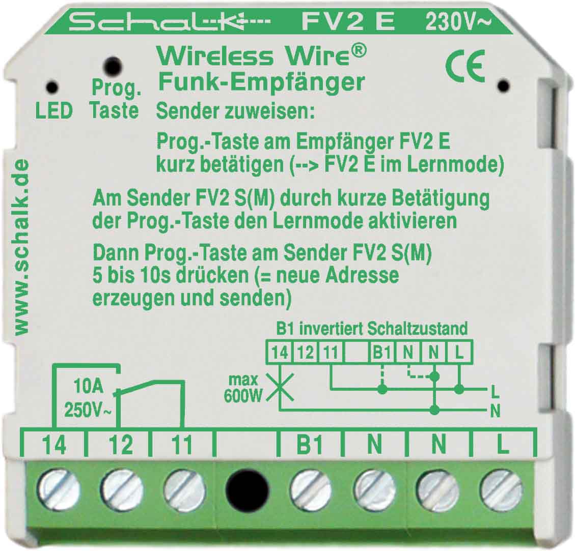 Schalk Funk-Empfänger 10A 230V AC(UP) FV2 E