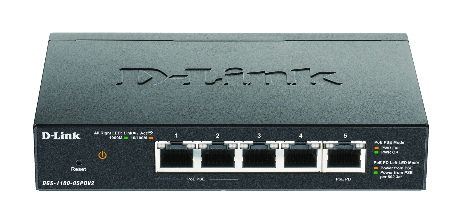 DLink Deutschland Gigabit Smart Switch 5-Port PoE DGS-1100-05PDV2