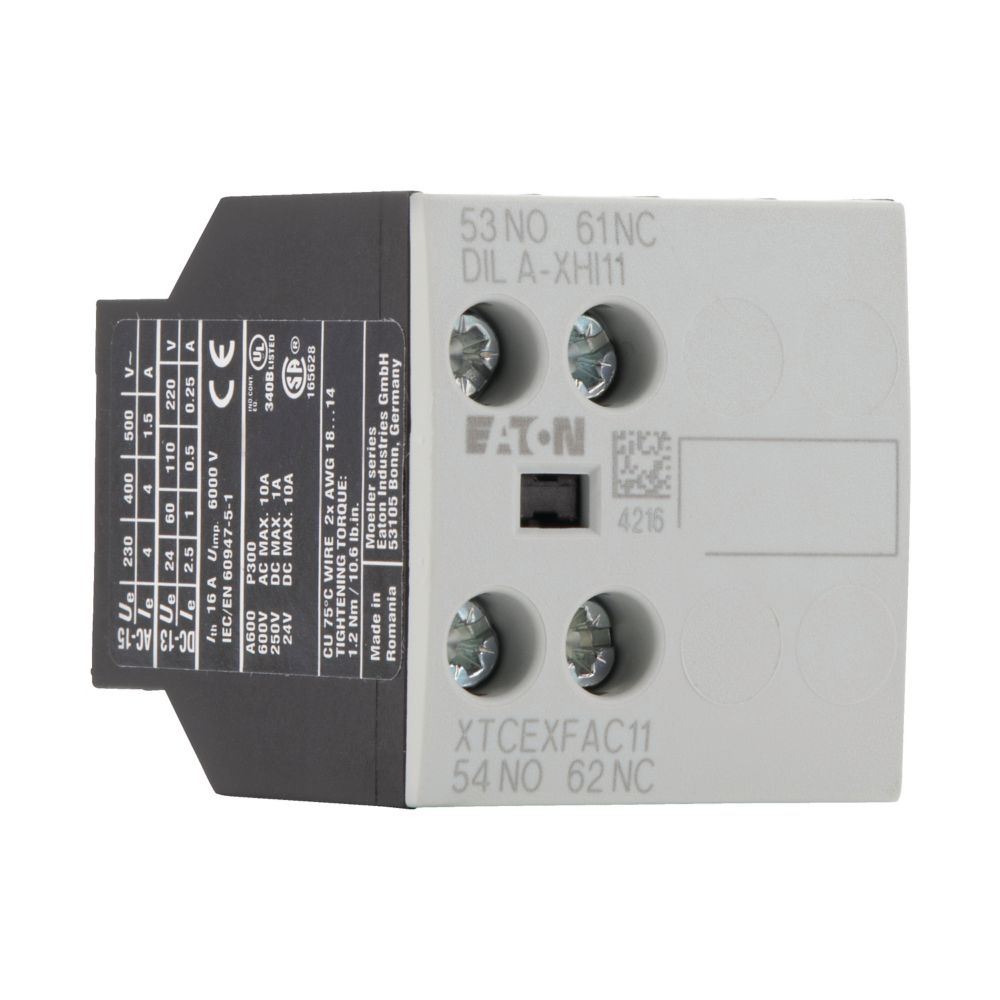 Eaton (Moeller) Hilfsschalterbaustein 2p. 1S1Ö DILA-XHI11 Eaton (Moeller) Hilfsschalterbaustein 2p. 1S1Ö DILA-XHI11