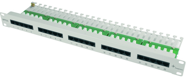 Telegärtner 19" ISDN-Panel 25-Port 1HE, RAL7035 MPPISDN 25-H kurz