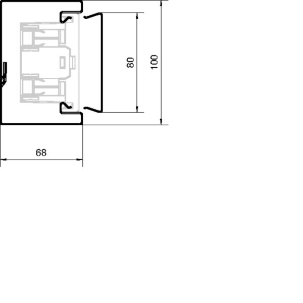 2 M Tehalit Brüstungskanal-Unterteil 68x100mm Stahl BRS651001 vws