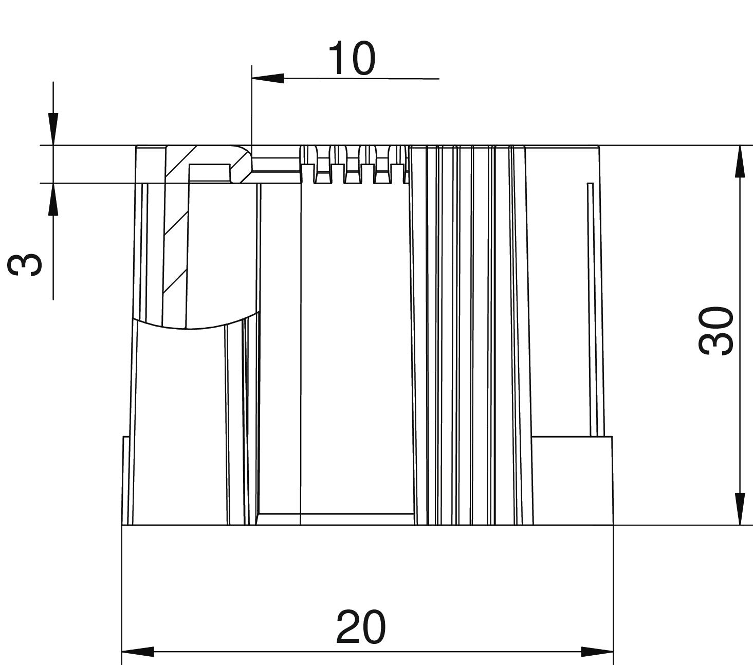 OBO Bettermann Vertr Rohrendtülle teilbar M16, PE, lgr 129 TB M16