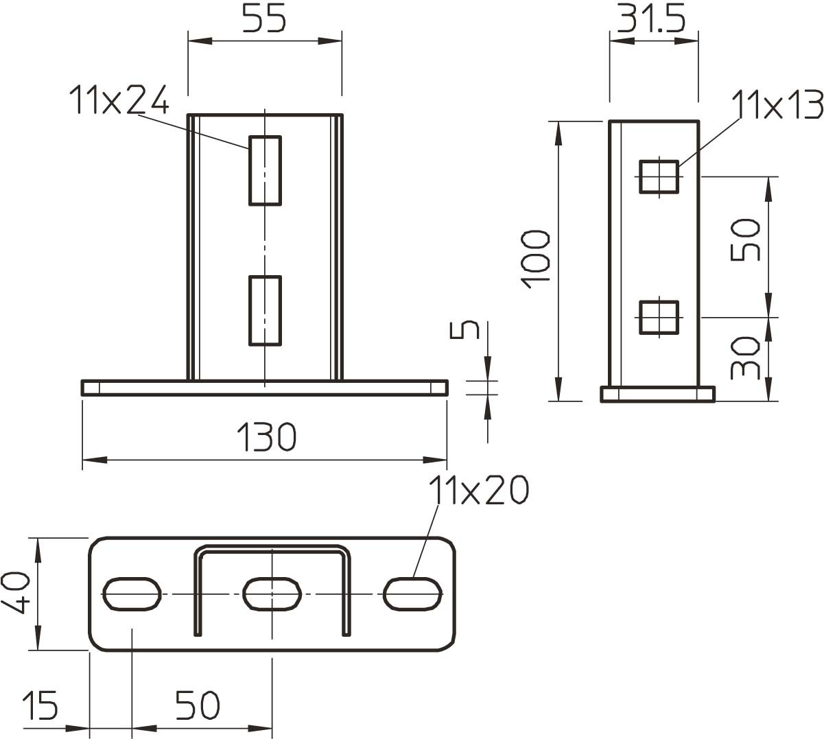 OBO Bettermann Vertr Kopfplatte für US 3-Stiel KU 3 FT