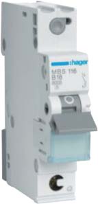 Hager Leitungsschutzschalter 1p. B-16A,6kA,1M QC MBS116