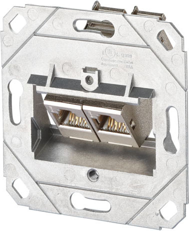Metz Connect Anschlussdose, Cat.6A 2xRJ45,Up0 TN E-DATmod-2Up0