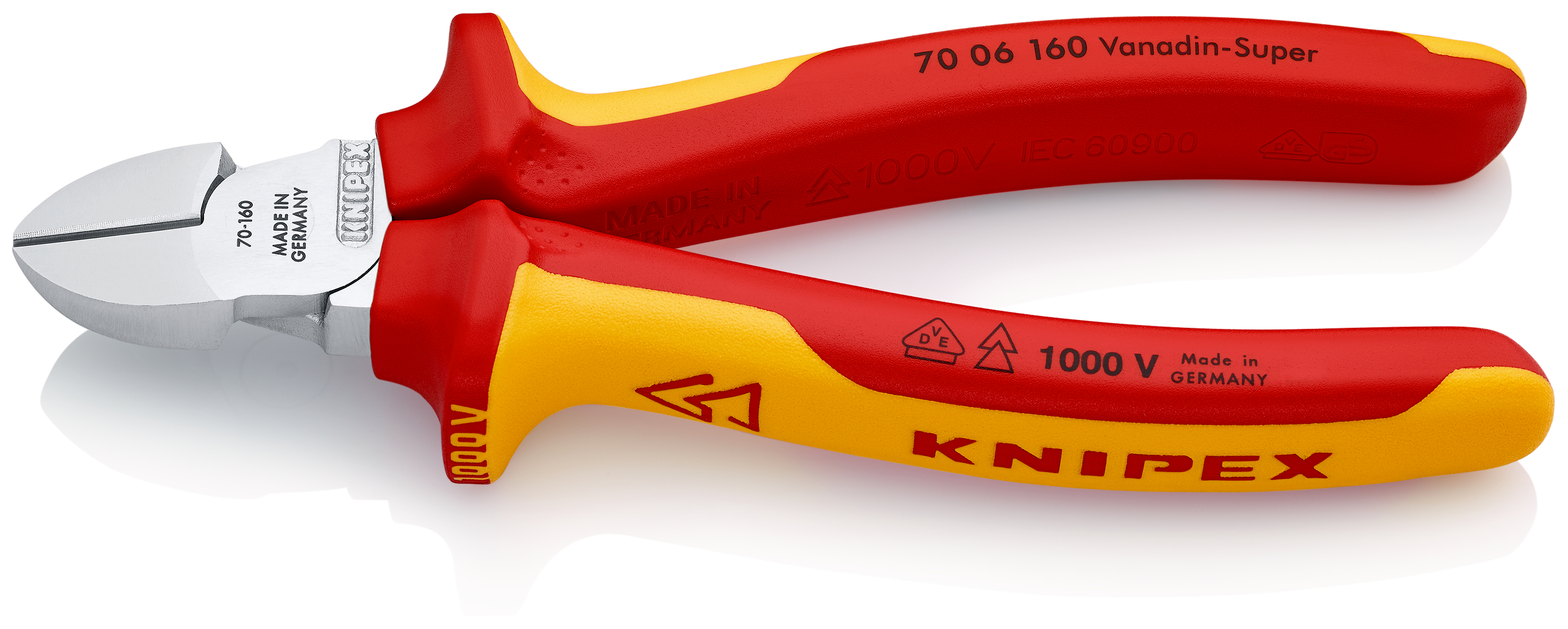 Knipex-Werk Seitenschneider isoliert, 160mm 70 06 160