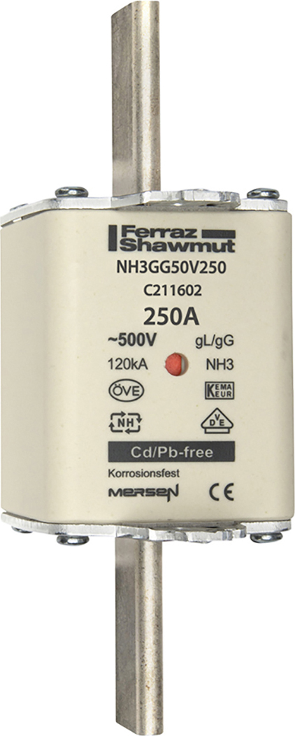 Mersen NH-Sicherungseinsatz SF Gr.3 gG 250A/500V KM NH3GG50V250