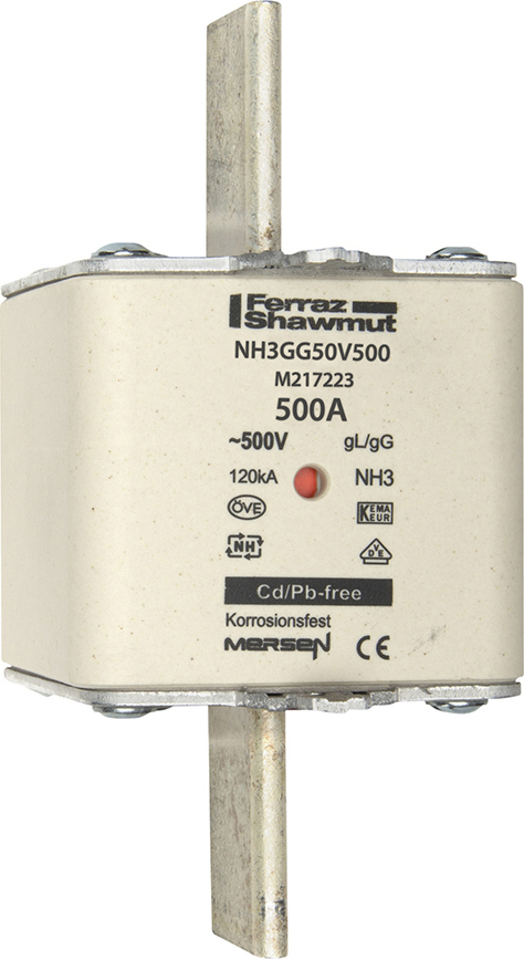 Mersen NH-Sicherungseinsatz SF Gr.3 gG 500A/500V KM NH3GG50V500