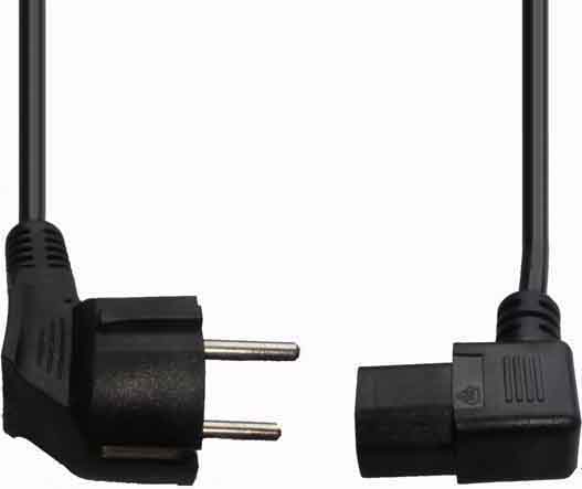 E+P Elektrik Kaltgeräte-Netzkabel 2m,sw SW 20