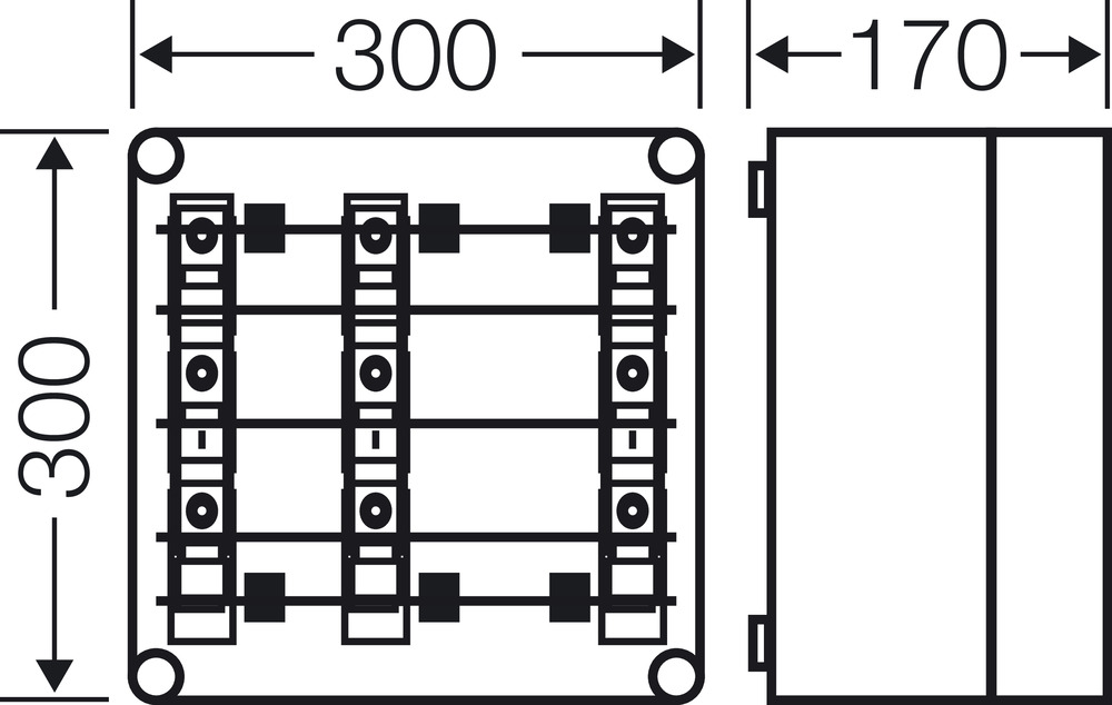 Hensel Sicherungsgehäuse 3x3x63A,D02 Mi 3266