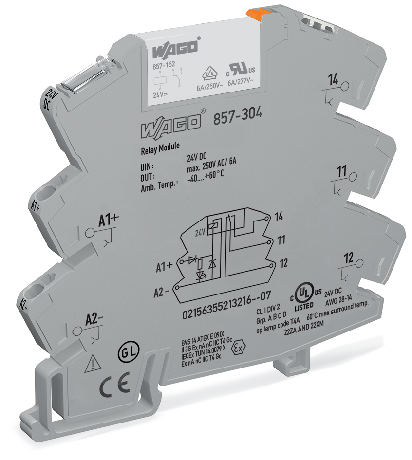 WAGO GmbH & Co. KG Relaisbaustein steckbar 24VDC/5A 10mA 1W 857-304