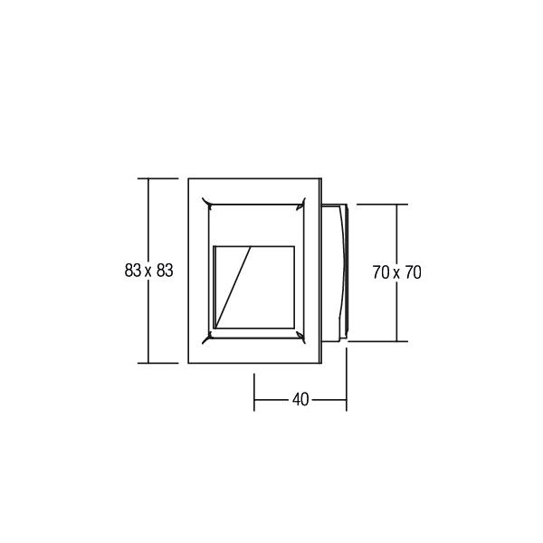 Brumberg Leuchten LED-Wand-EB-Leuchte alu Power-LED ws, 1W 00P3729W