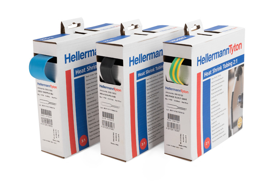 HellermannTyton Schrumpfschlauch D 9,5/4,7 gn/ge HIS-3/8-POX-GNYE 5m