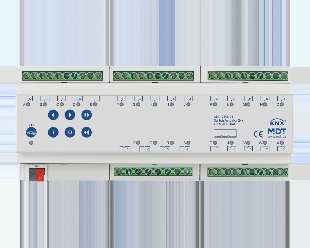 MDT technologies Schaltaktor 24-fach 12TE REG, 16A, 230VAC AKK-2416.03
