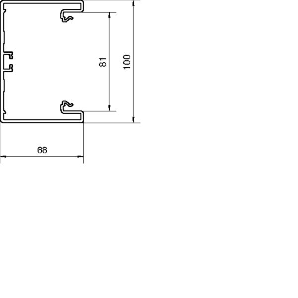 2 M Tehalit Brüstungskanal-Unterteil 65x100mm PVC gsw BR6510019011