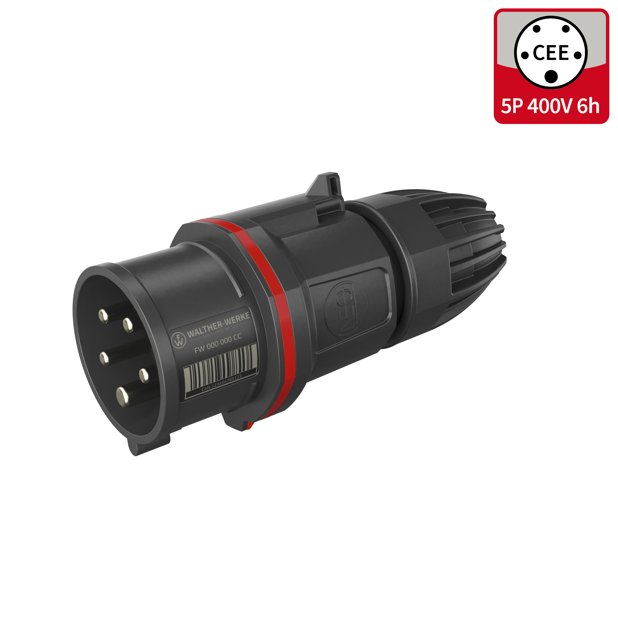 Walther Werke CEE NEO Stecker Classic 16A 5P 6h IP54 FW211506SK