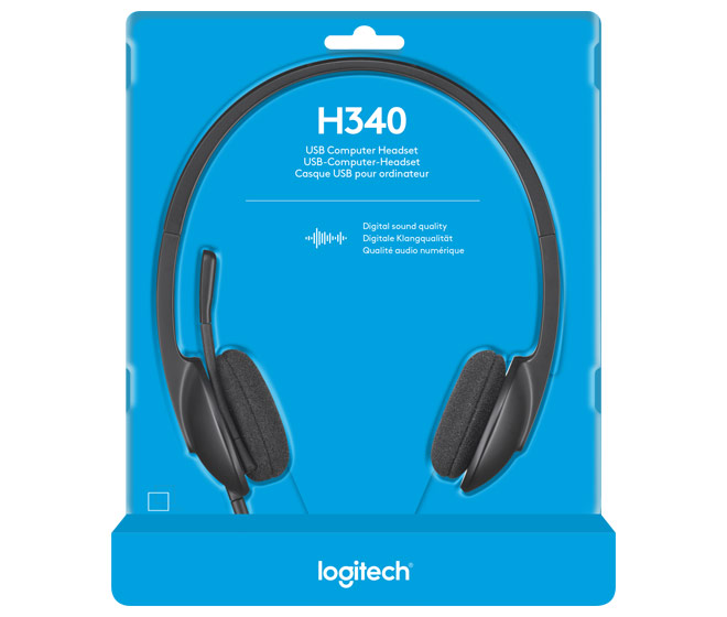 MediaCom-IT Headset Stereo sw, Retail H340 USB