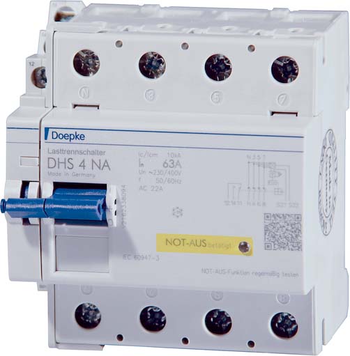 Doepke Hauptschalter mit Not-aus-Funktion DHS 4-063 NA