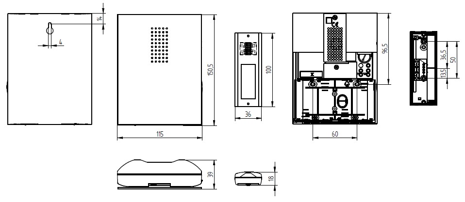 Grothe Funkgong Set Reichweite ca. 500m MISTRAL 200M si