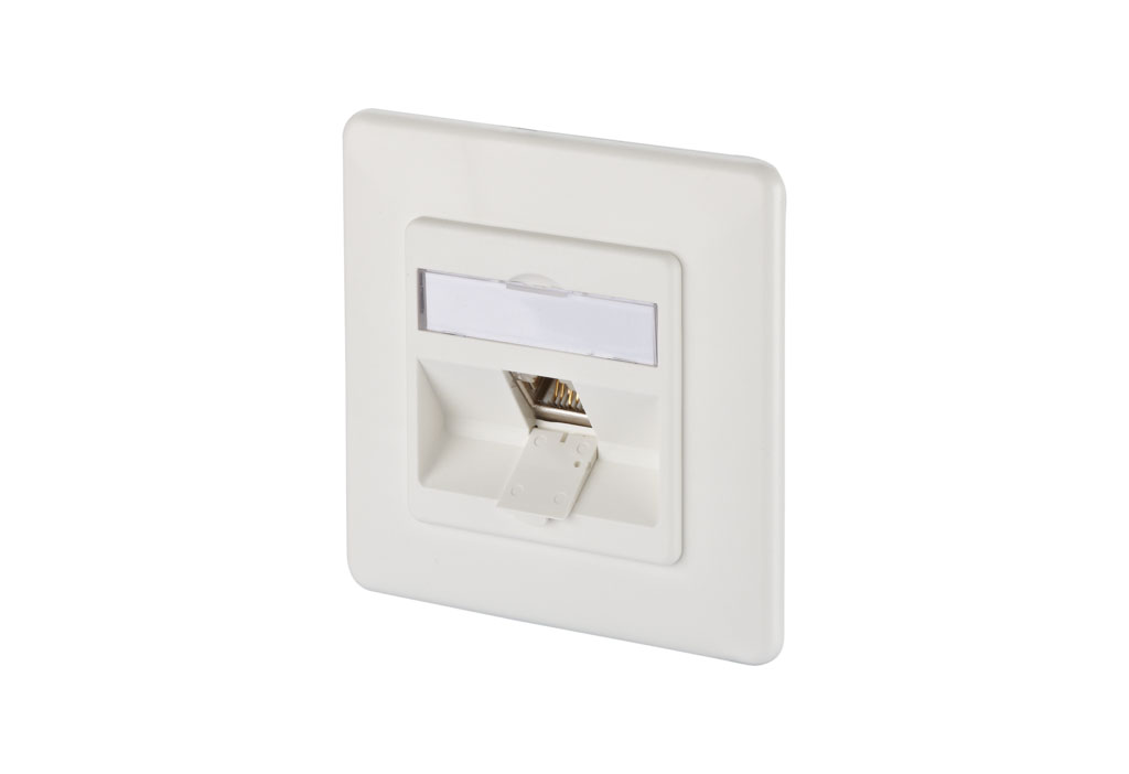 Metz Connect Anschlussdose, Cat.6A 1xRJ45,UP,rws TN E-DATmod-1UP-rws