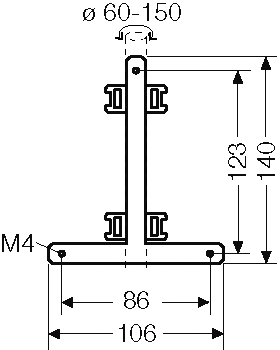 Hensel Mastbefestigung f. außenl. Befestig. KV MB 4