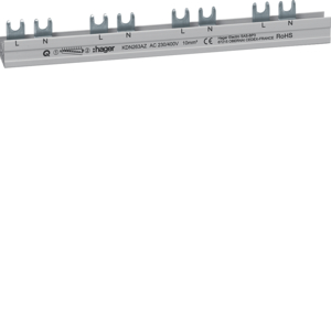 Hager Phasenschiene 2P Gabelans. 10mm² KDN263AZ
