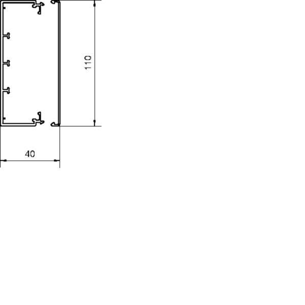 2 M Tehalit Leitungsführungskanal LF 40110 lgr