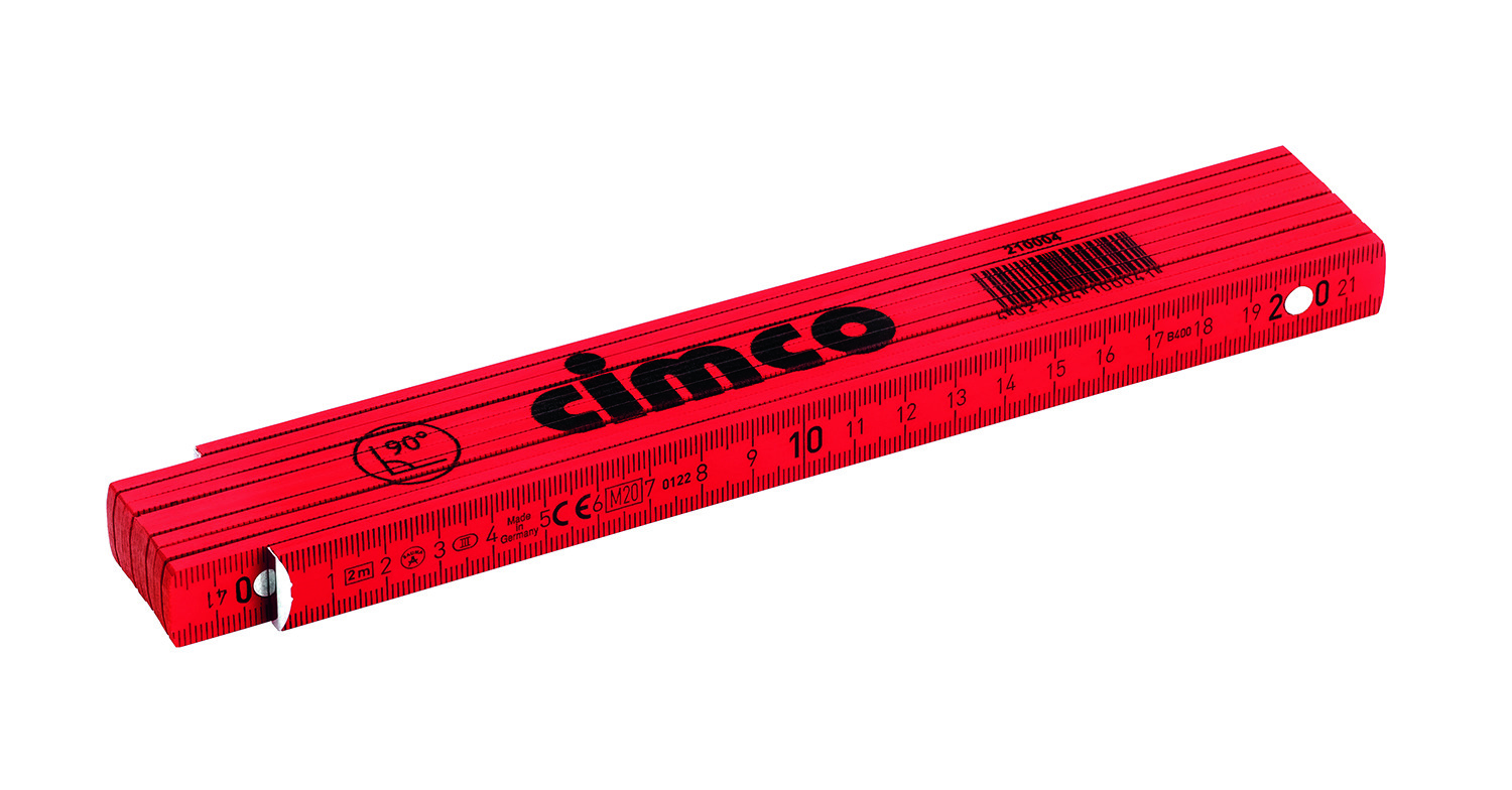 Cimco Werkzeuge Gliedermaßstab 2m, Holz 210004