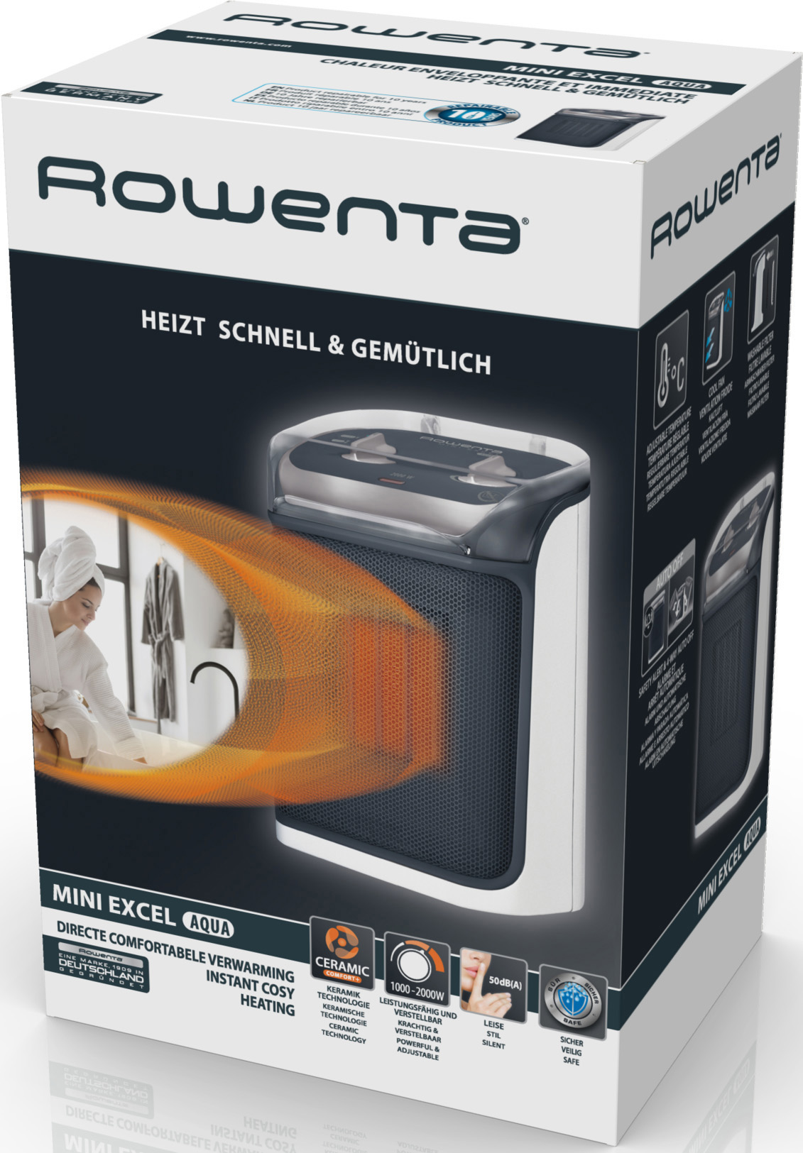 Groupe SEB WMF Keramik-Heizlüfter EXCEL Aqua Safe SO 9281 gr/ws
