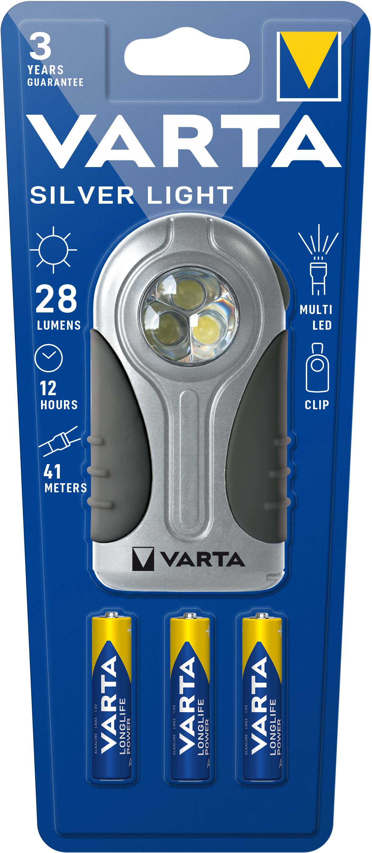 Varta Cons.Varta Leuchte Silver Light inkl. 3AAA 16647