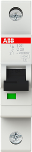 ABB Stotz S&J Sicherungsautomat 6kA 20A C 1p S201-C20