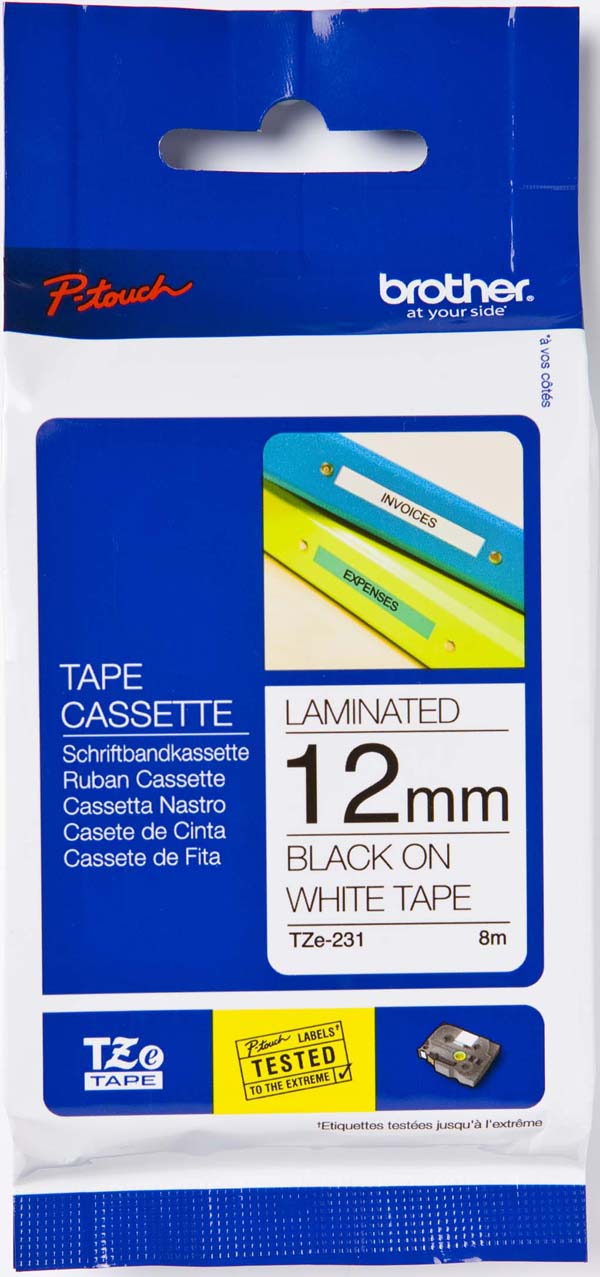 Brother Schriftbandkassette BF.weiß/DF.schwarz TZe-211