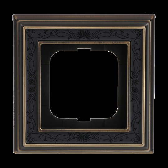 Busch-Jaeger Rahmen 1-fach ms/antik Dekor anth 1721-843