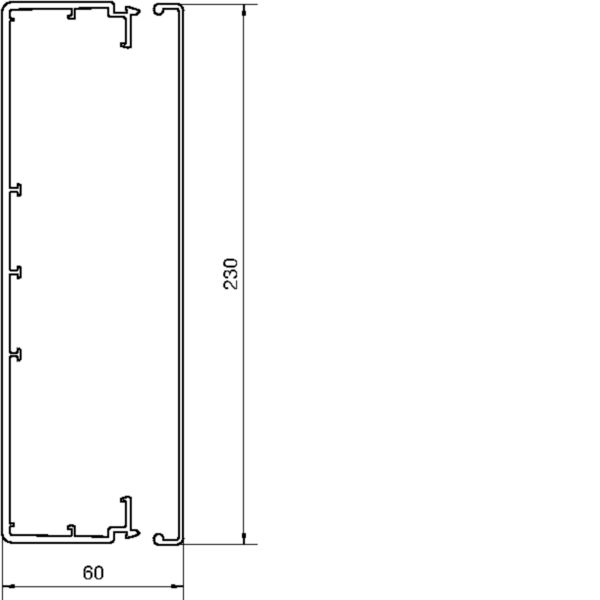 2 M Tehalit Leitungsführungskanal LF 60x230mm vw LF6023009016