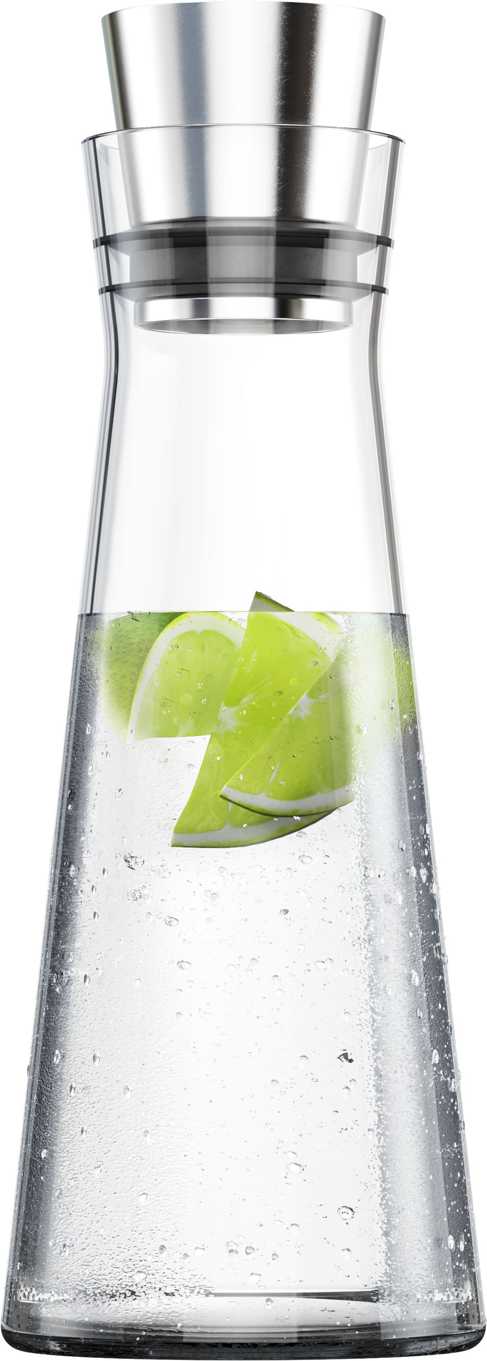 Groupe SEB WMF Glaskaraffe Glas/Edelstahl FLOW SLIM 1l