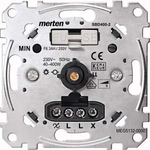 Merten Drehdimmer-Einsatz Wechs. f.ohm.Last 40-400W MEG5132-0000