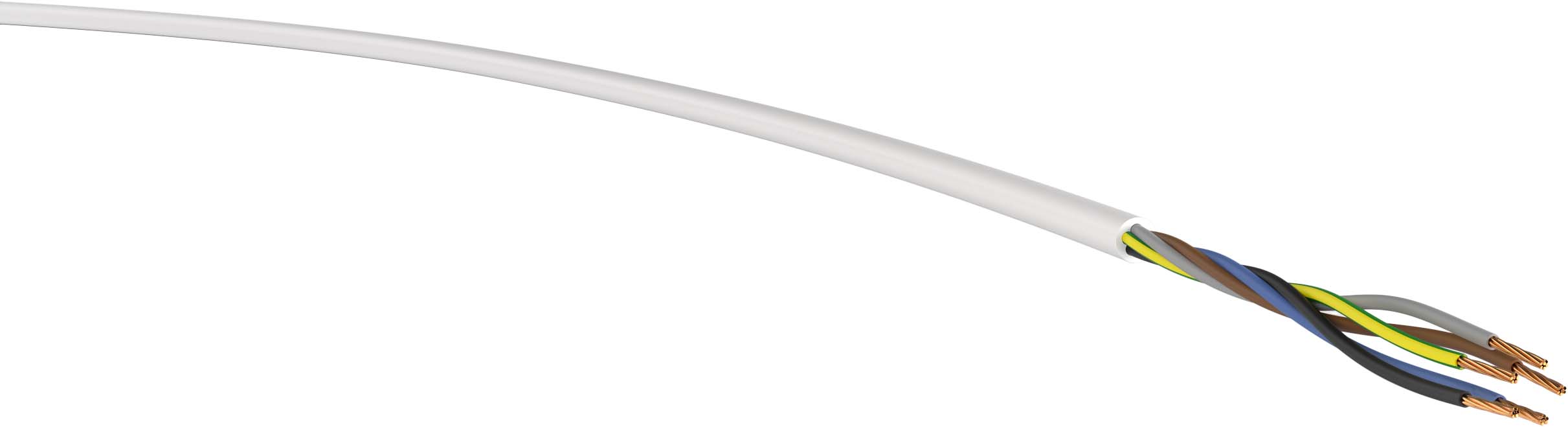 50 M Verschiedene-Diverse K+L H05VV-F 5G1,5 ws Eca Ri.50 PVC-Schlauchleitung H05VV-F 5G1,5 ws Eca
