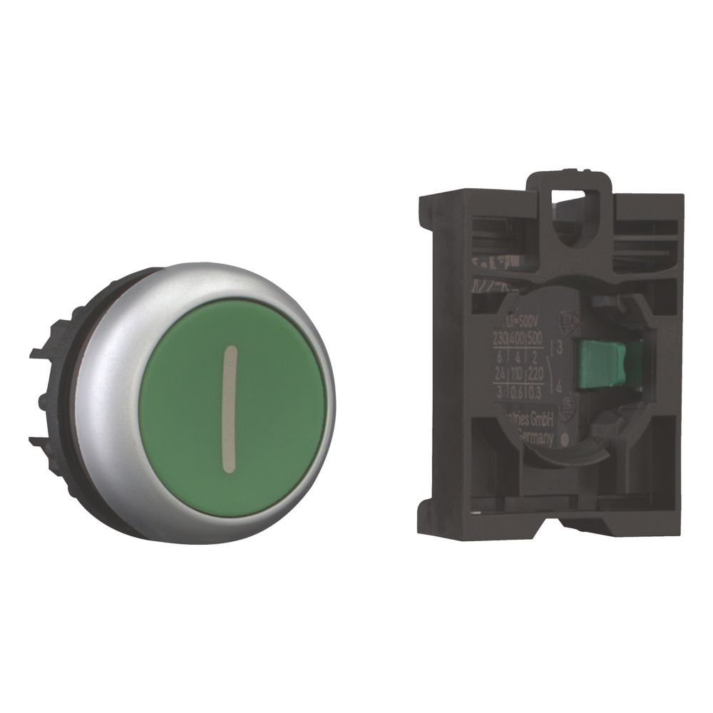 Eaton (Moeller) Drucktaster 1S,flach,gn,Front M22-D-G-X1/K10 Eaton (Moeller) Drucktaster 1S,flach,gn,Front M22-D-G-X1/K10