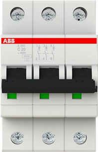 ABB Stotz S&J Sicherungsautomat 6kA 20A C 3p S203-C20