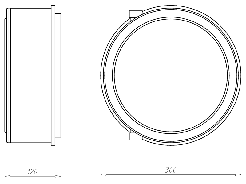 Kaiser Einbaugehäuse HaloX 250 m. uni.-Mineralfas. 1283-71