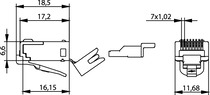 Telegärtner RJ45-Stecker Cat.6 geschirmt 8-pol. 100023019