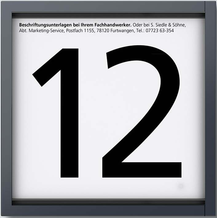 Siedle&Söhne Informations-Modul 12VDC anthrazitgrau IM 612-0 AG