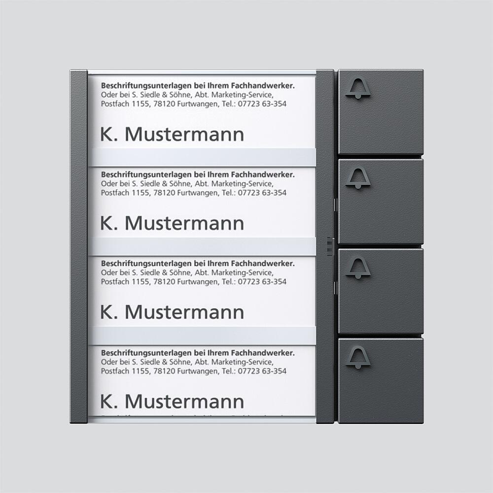 Siedle&Söhne Bus-Tasten-Modul dgr/gli BTM 650-04 DG