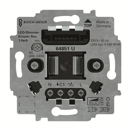 Busch-Jaeger LED-Tastdimmer-Einsatz flex 64851 U