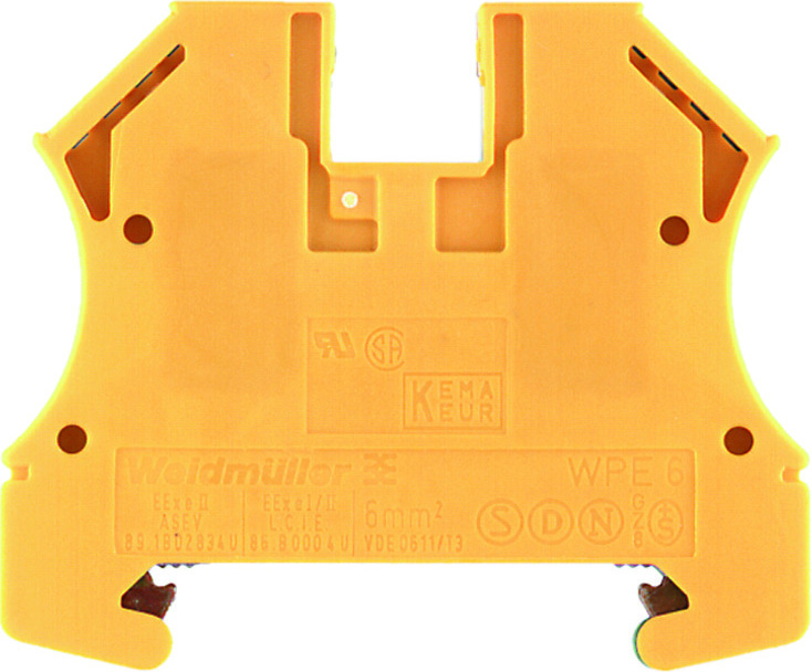 Weidmüller Schutzleiterklemme 56x7,9x47mm WPE 6