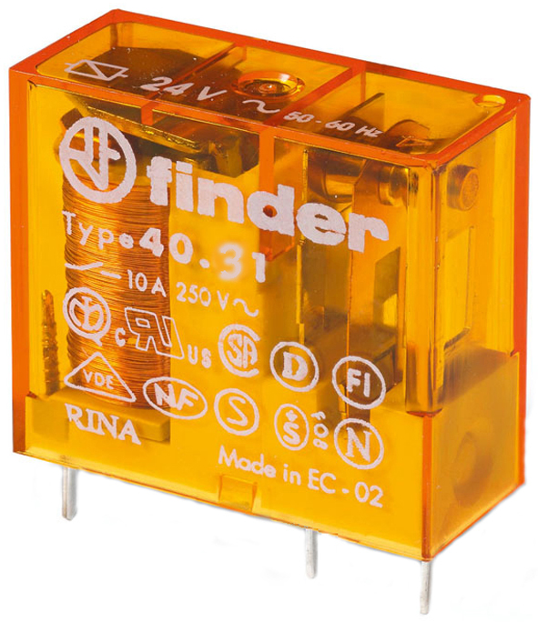 Finder Printrelais 1WE 10A 12VAC 40.31.8.012.0000