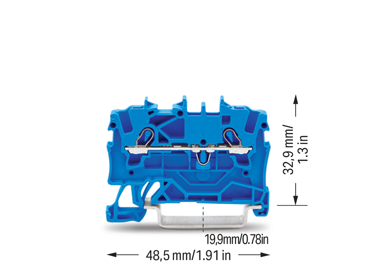WAGO GmbH & Co. KG Durchgangsklemme 2-Leiter, TS 35 2001-1204